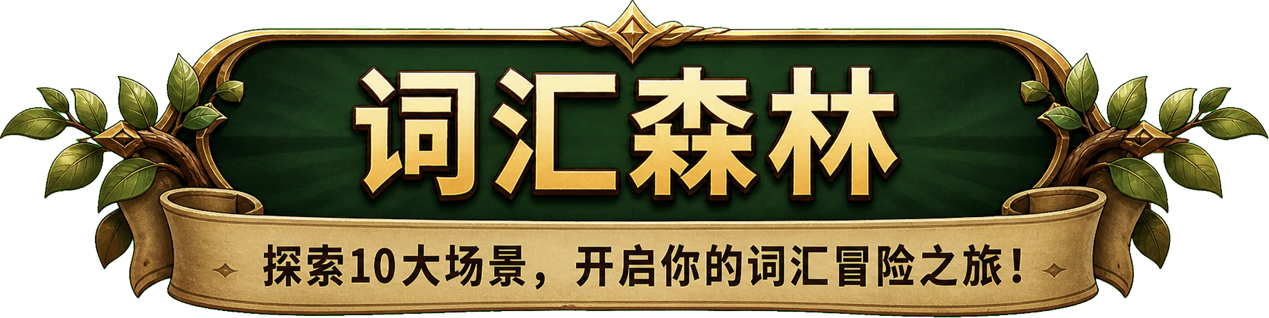 词汇森林 探索10大场景，开启你的词汇冒险之旅!