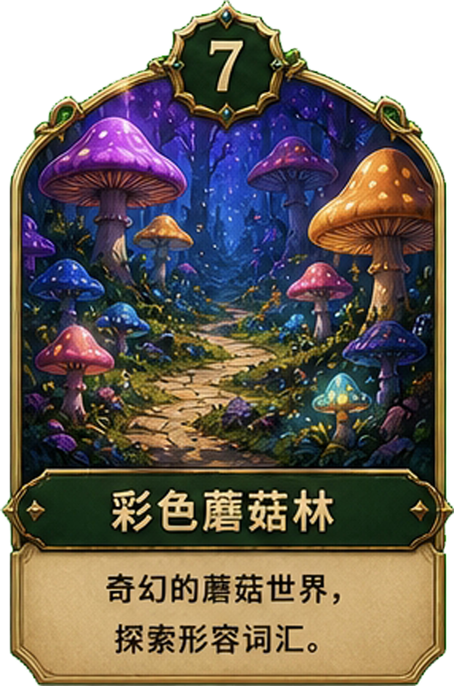 彩色蘑菇林